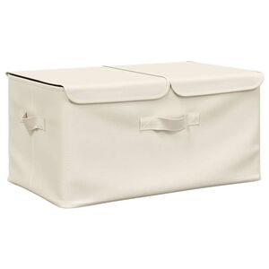 vidaXL Storage boxes Non-woven fabric 2 compartments Cream