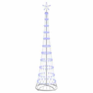 vidaXL LED Christmas Tree with 230 LEDs Blue 51 x 51 x 190 cm Metal