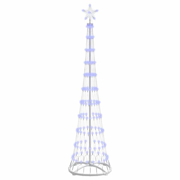 vidaXL LED Christmas Tree with 230 LEDs Blue 51 x 51 x 190 cm Metal