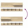 vidaXL Wall-Mounted Coat Rack with Shelf Sonoma Oak 90 x 15 x 36 cm