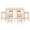 vidaXL 7 Piece Garden Bar Set Solid Wood Pine