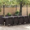 vidaXL Garden Dining Set 13 pcs Brown Poly rattan