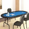 vidaXL 10-Player Folding Poker Table Blue 207x106x76 cm