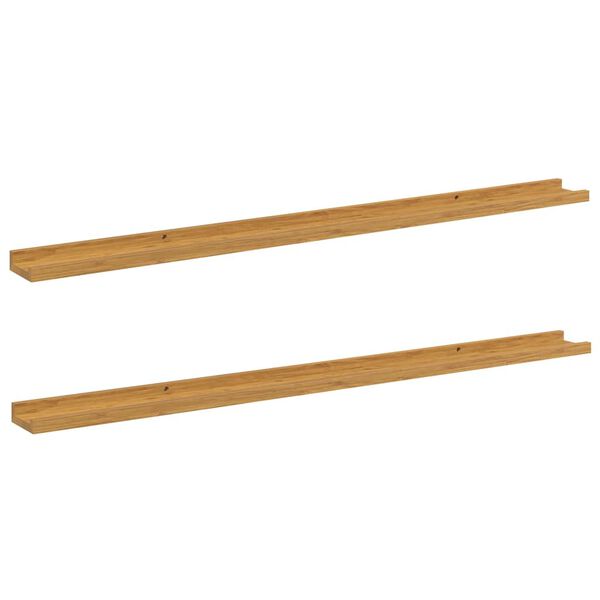 vidaXL Wall Shelf 2 pcs Beige 115 x 9 x 3 cm Engineered Wood