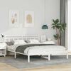 vidaXL Bed Frame White 150 x 200 cm Solid Pine Wood