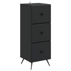vidaXL Drawer Cabinet Black 33 x 34.5 x 90 cm Engineered Wood