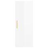 vidaXL Highboard High Gloss White 34.5x34x180 cm Engineered Wood