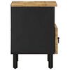 vidaXL Bed Cabinet Black 40x33x46 cm Solid Rough Wood Mango
