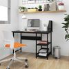 vidaXL Computer Desk Black 105x50x72 cm MDF and Metal