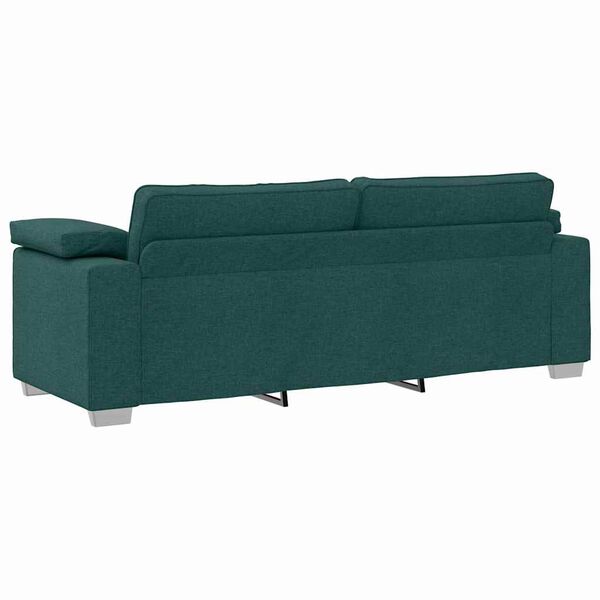 vidaXL Sofa Dark Green 219 x 77 x 82 cm Fabric