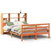vidaXL Bookcase Bed without Mattress Wax Brown 135x190 cm Solid Wood