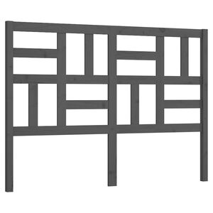 vidaXL Bed Headboard Grey 126x4x104 cm Solid Wood Pine