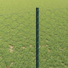 vidaXL Fence with Post Green 1 x 100 m Steel and PVC