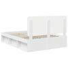 vidaXL Bed Frame with Headboard White 160 x 200 cm Solid Pine Wood