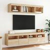 vidaXL TV Wall Cabinet with LED Lights Sonoma Oak 80x30x40 cm