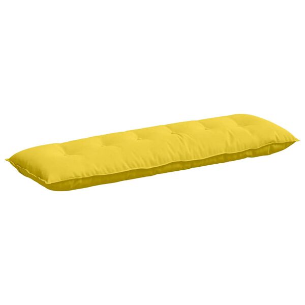 vidaXL Back Pillow Light Yellow 160 x 19 x 50 cm Fabric