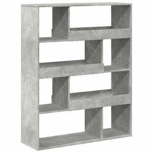 vidaXL Bookcase Concrete Grey 100x33x125,5 cm Engineered Wood