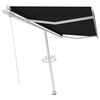 vidaXL Freestanding Manual Retractable Awning 400x350 cm Anthracite