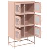 vidaXL Highboard Pink 68x39x123 cm Steel