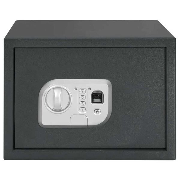 vidaXL Digital Safe with Lock Dark grey 35 x 25 x 25 cm Steel