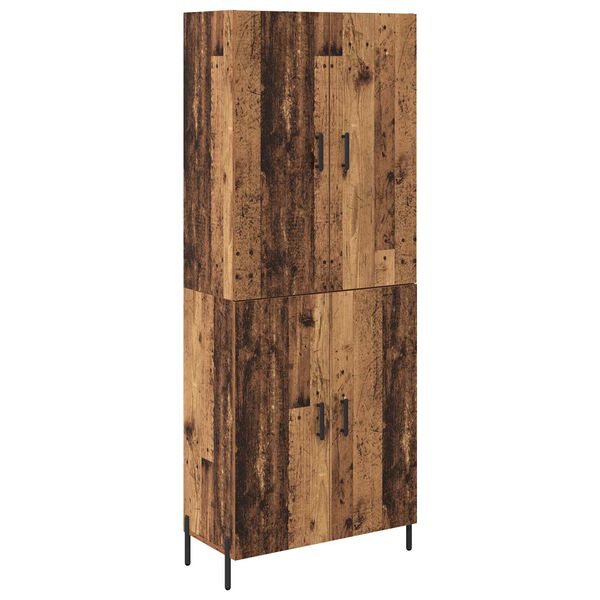 vidaXL Highboard Old Wood 69.5 x 34 x 180 cm Engineered Wood