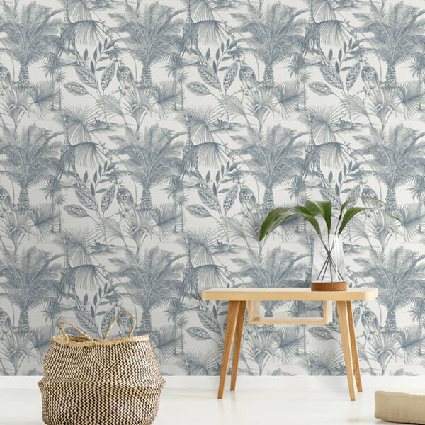 DUTCH WALLCOVERINGS Wallpaper Kidatu Blue and White