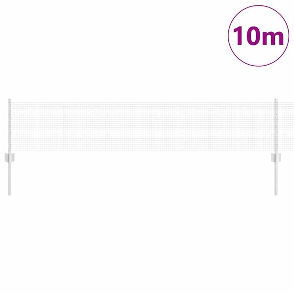 vidaXL Fence with Post Silver 0.4 x 10 m Steel