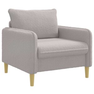 vidaXL XL Armchair Light Grey Boucl&eacute;
