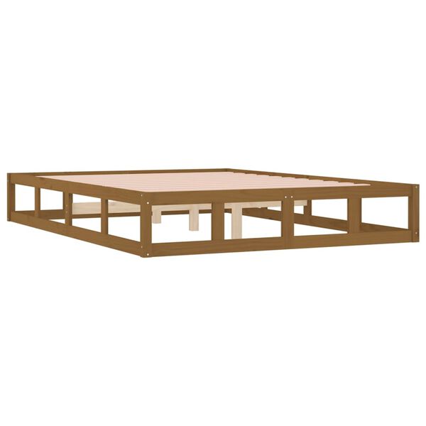 vidaXL Bed Frame without Mattress Honey Brown 120x200 cm Solid Wood