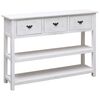 vidaXL Sideboard Antique White 108x30x76 cm Solid Paulownia Wood