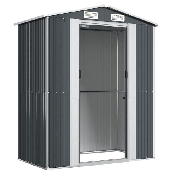vidaXL Garden Shed Anthracite 192x108x223 cm Galvanised Steel