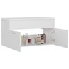vidaXL Sink Cabinet with Built-in Basin White Engineered Wood