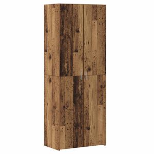 vidaXL Highboard 2 pcs Old Wood 70 x 42.5 x 185 cm
