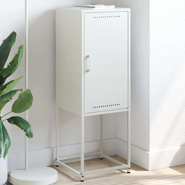 vidaXL Highboard White 36x39x107 cm Steel