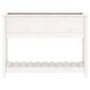 vidaXL Planter with Shelf White 111.5x34.5x81 cm Solid Wood Pine