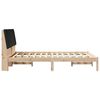 vidaXL Bed frame Brown and black 140 x 200 cm Solid pine wood
