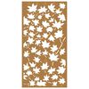 vidaXL Garden Wall Decoration 105x55 cm Corten Steel Maple Leaf Design