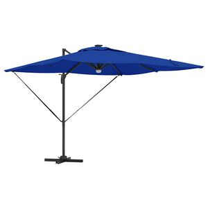 vidaXL Roma Parasol Blue 286 x 285 x 270 cm Aluminium and Polyester