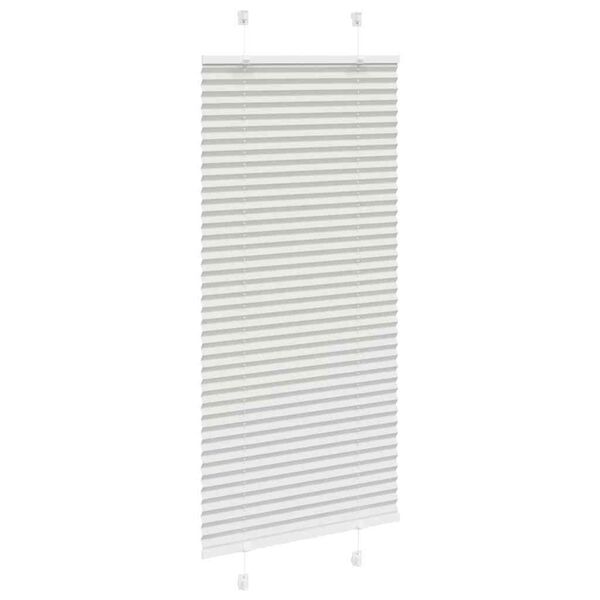 vidaXL Pleated Blind Light Grey 60x150 cm Fabric Width 59.4 cm Polyester