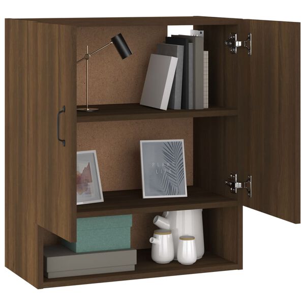 vidaXL Wall Cabinet Brown Oak 60x31x70 cm Engineered Wood