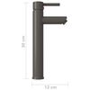 vidaXL Bathroom Mixer Tap Grey 12x30 cm