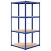 vidaXL 4-Layer Shelves 3 pcs Blue Steel&Engineered Wood