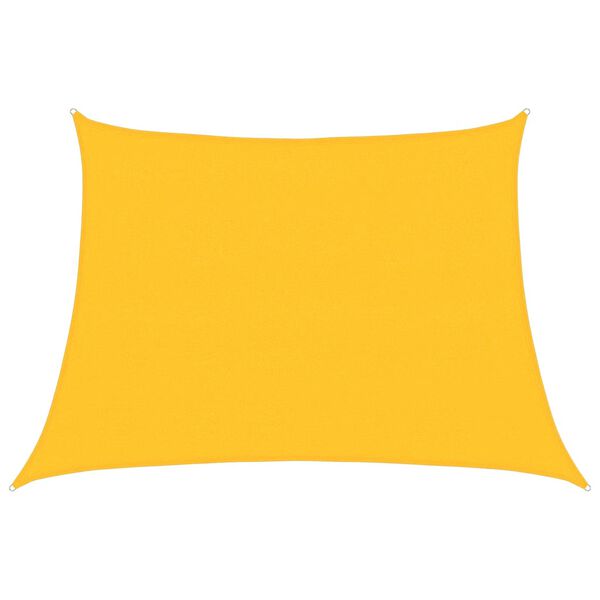 vidaXL Sunshade Sail 160 g/m² Trapezium Yellow 4/5x3 m HDPE
