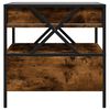 vidaXL Coffee Table with Infinity LED Smoked Oak 50x50x51 cm