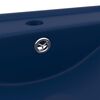 vidaXL Luxury Basin with Faucet Hole Matt Dark Blue 60x46 cm Ceramic