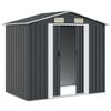 vidaXL Garden Storage Shed Anthracite Steel 204x132x186 cm