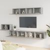 vidaXL 5 Piece TV Cabinet Set Concrete Grey Engineered Wood