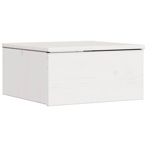 vidaXL Bedside Table White 37 x 35 x 18.5 cm Solid pine wood