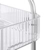 vidaXL Storage Trolley 2-Tier Transparent 37x28x43.5 cm Acrylic