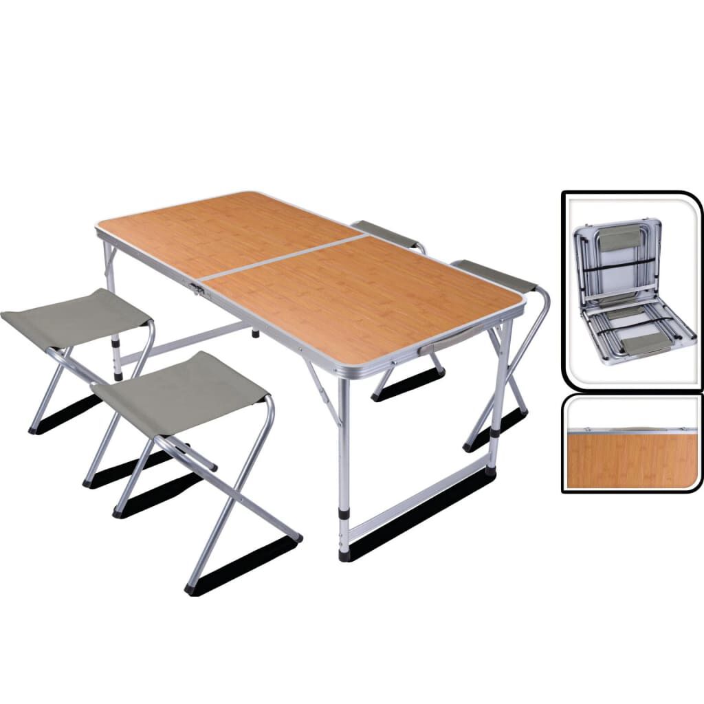 Foldable camp table and chairs deals